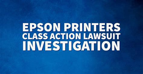 It is exactly the same way Epson. . Epson printer software class action lawsuit